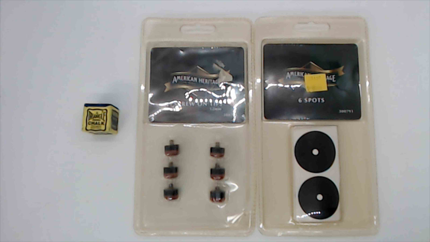 Tabletop Pool Accessory Kit – Chalk, Cue Tips & Spot Markers (Set of 3)
