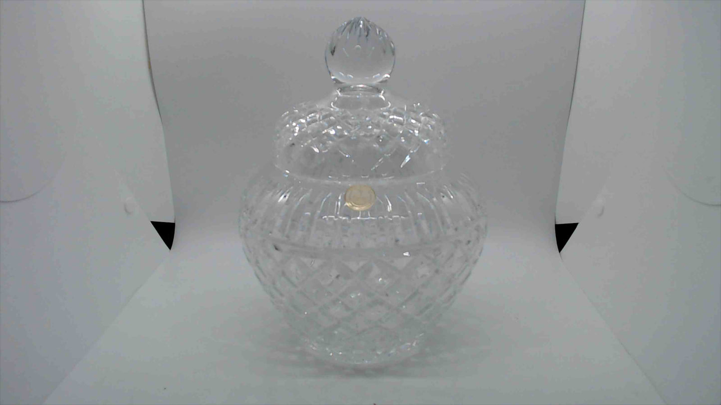 Polish Hand - Cut Lead Crystal Covered Jar