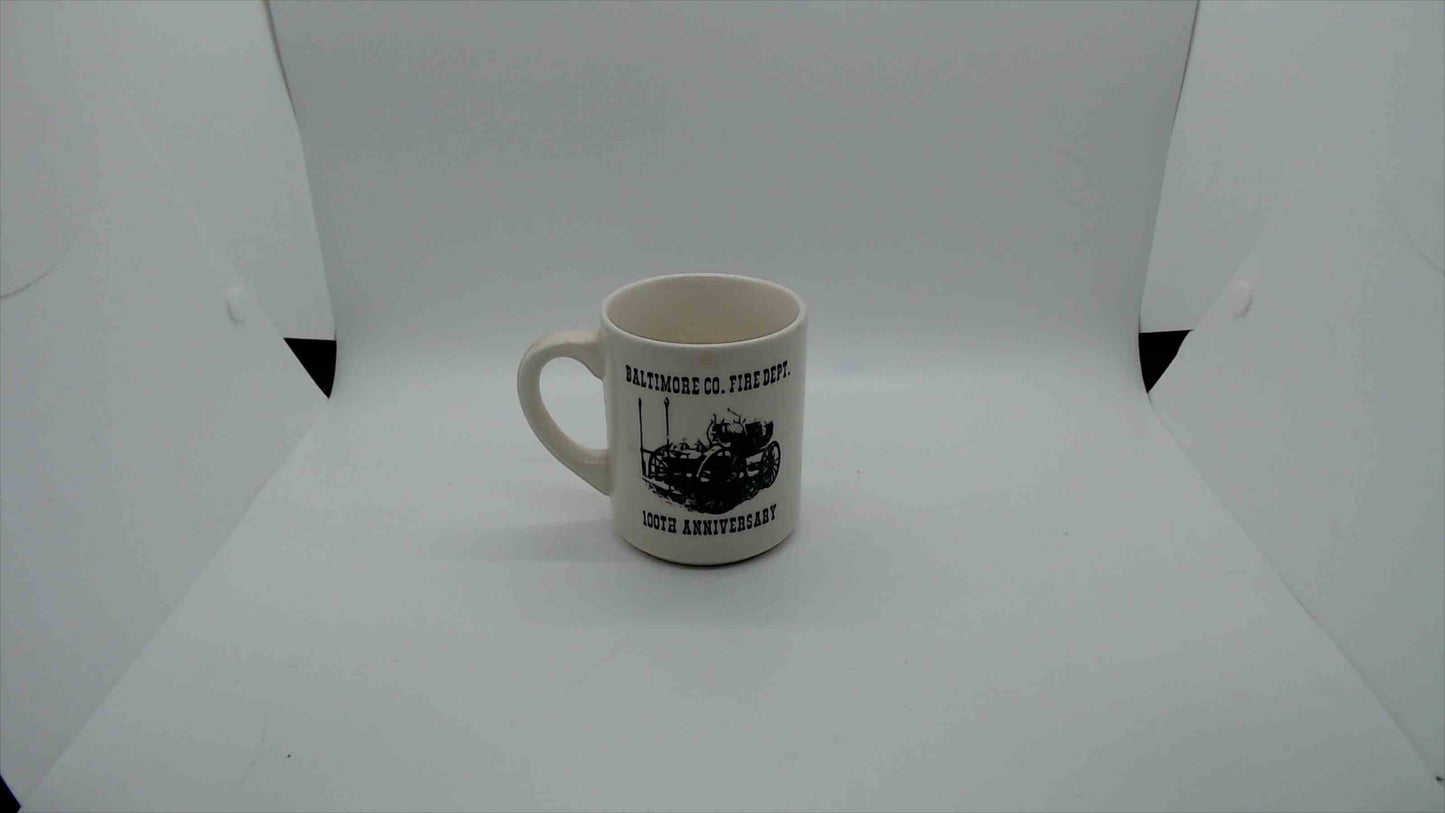 Baltimore County Fire Dept. 100th Anniversary Commemorative Mug - Vintage Ceramic