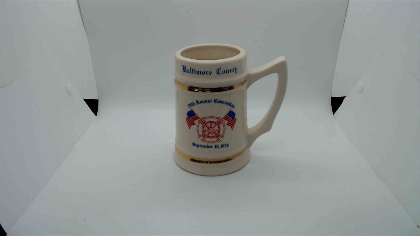 Vintage 1976 Baltimore County Firefighters Convention Mug