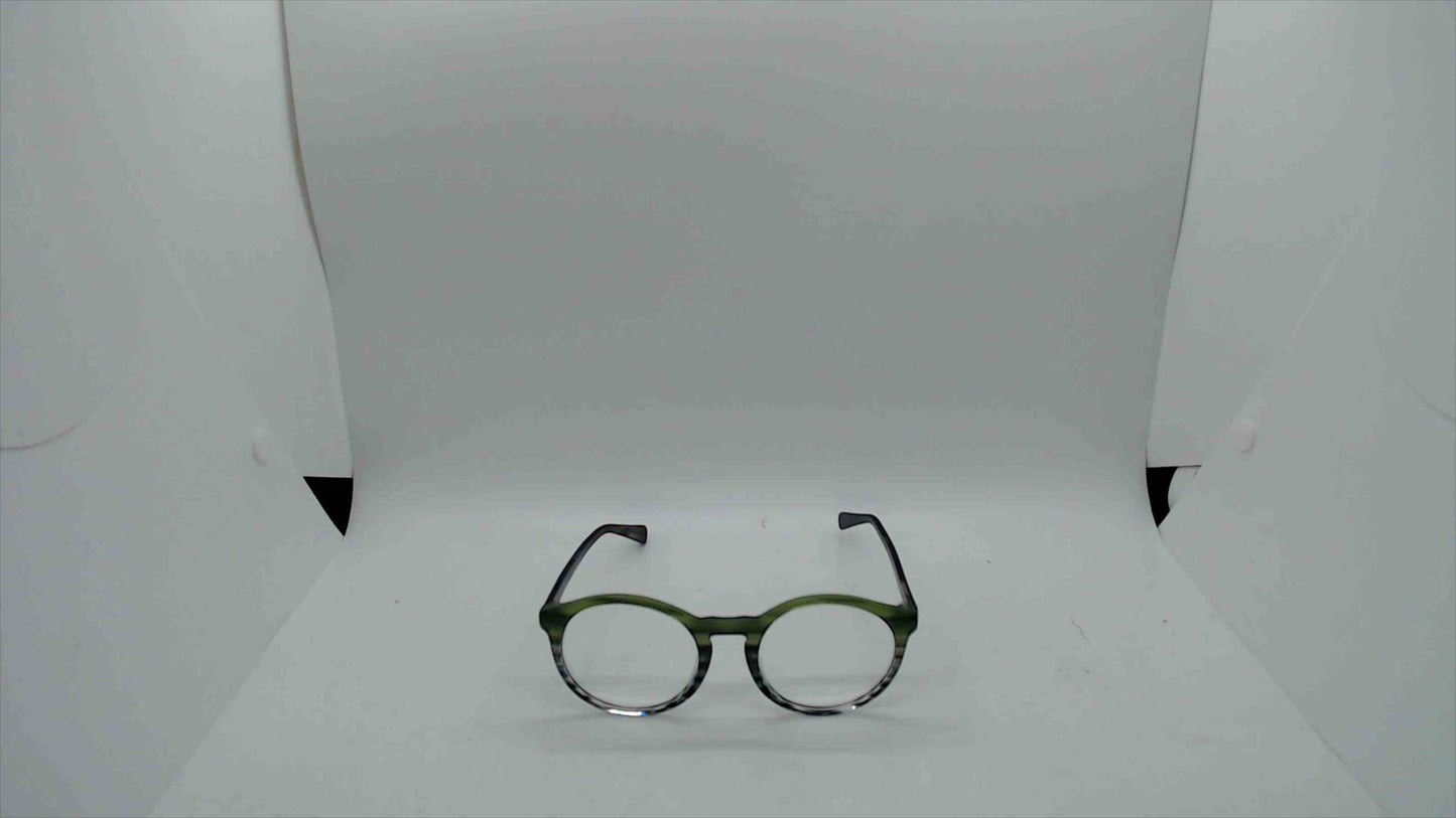 Unisex Round Green Acetate Eyeglass Frames