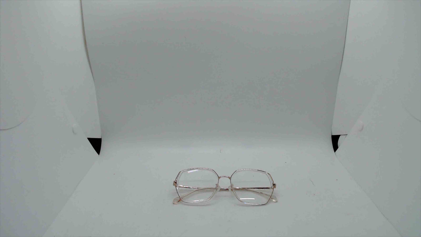 Retro Pink Oversized Hexagon Eyeglasses