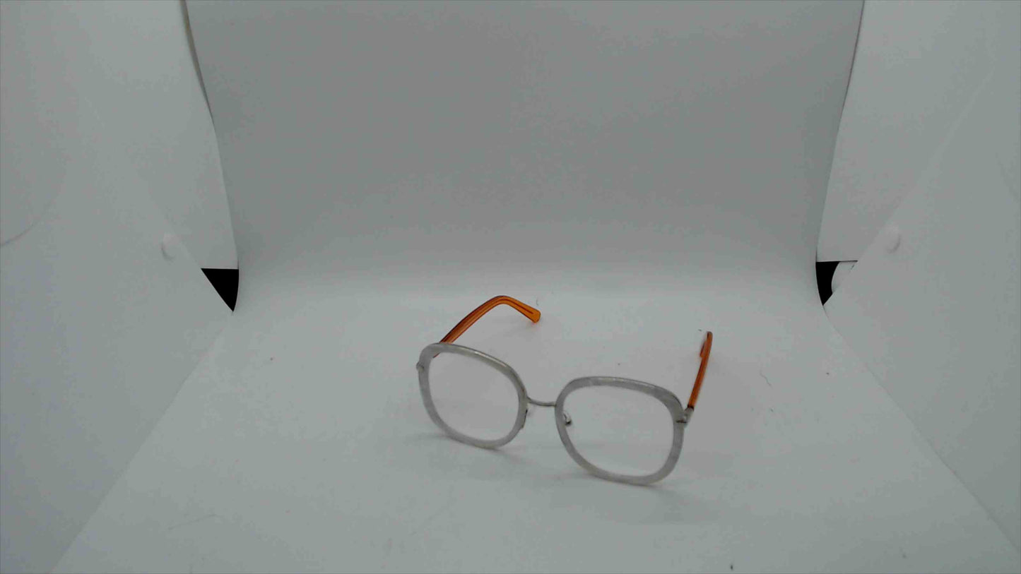 Womans Orange and Silver Frame Glasses