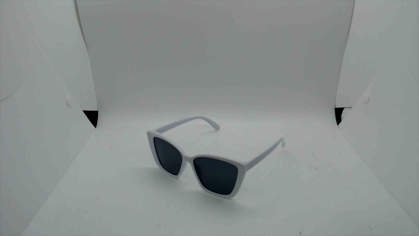 Womans White Cat-Eyed Sunglasses