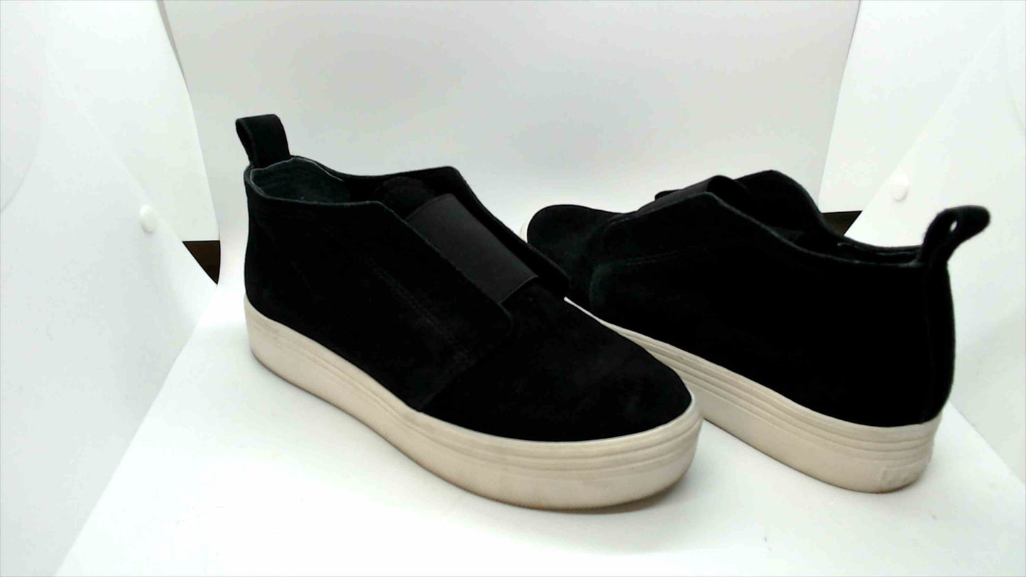 Dolce Vita Black Suede Platform Slip-On Sneakers - Woman Size 7.5