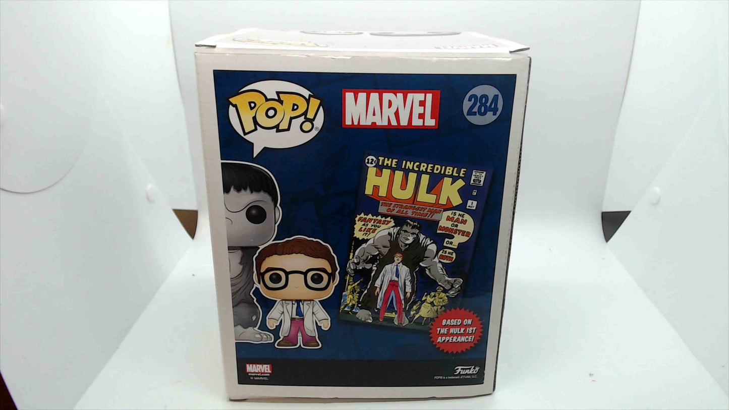 Funko Pop Marvel The Hulk & Bruce Banner 284 Exclusive Collector Corps Vinyl Bobble-Heads