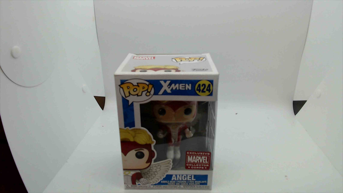 Funko Pop X-Men Marvel 424 Angel Exclusive Collector Corps Bobble-Head