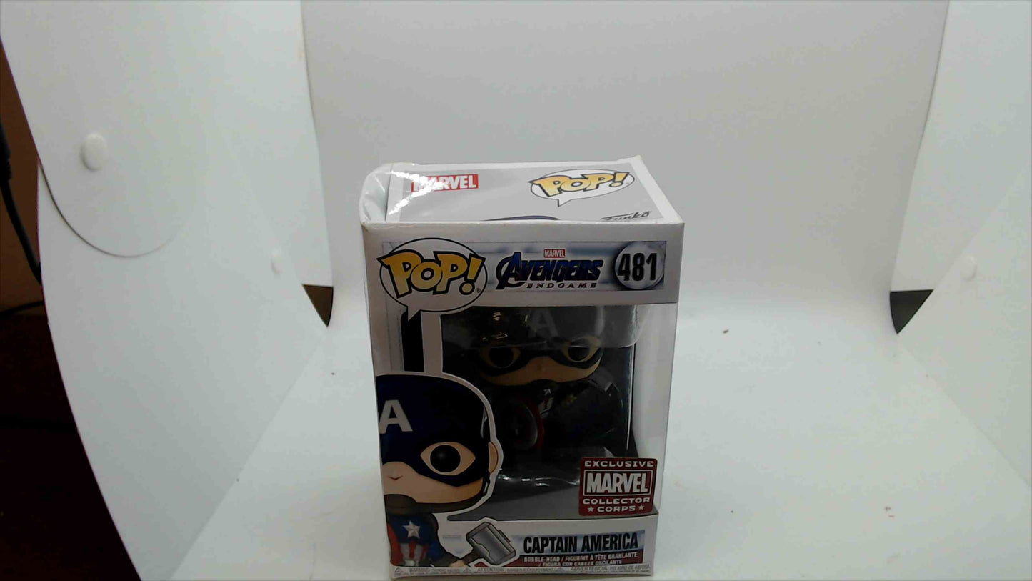 Funko Pop Marvel Avengers Endgame 481 Captain America Exclusive Collector Corps Bobble-Head