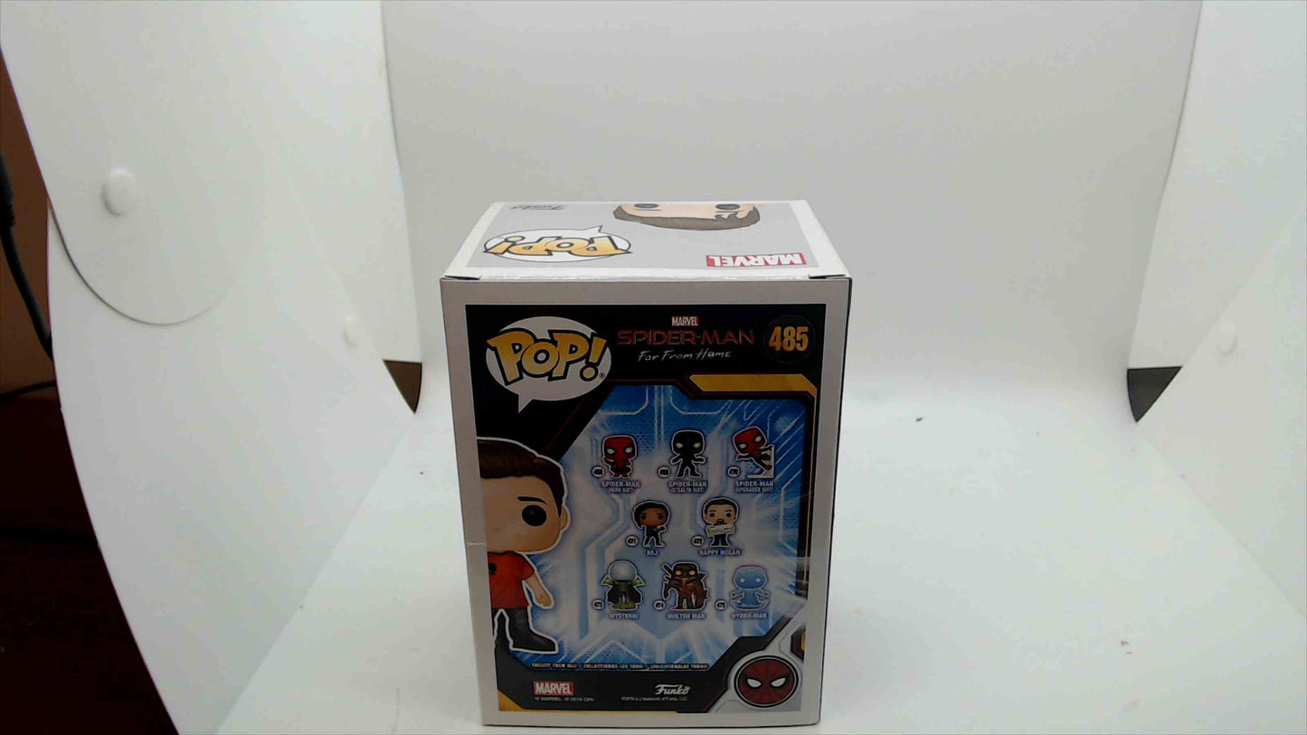 Funko Pop Marvel Spider-Man Far From Home 485 Spider-Man (Borrowed Jersey) Exclusive Collector Corps Bobble-Head