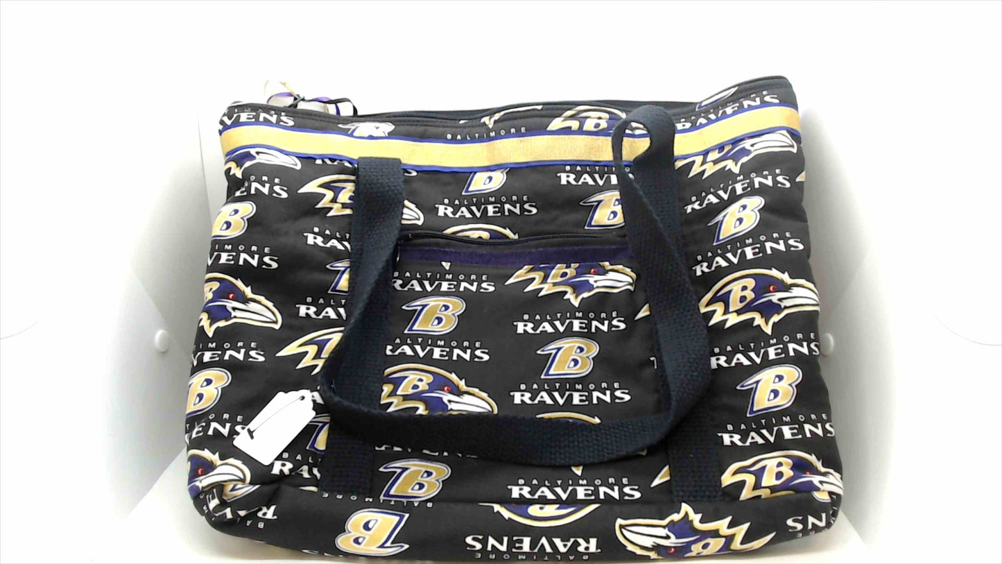 Baltimore Ravens Quilted Fabric Tote Bag – NFL Team Logo Purse