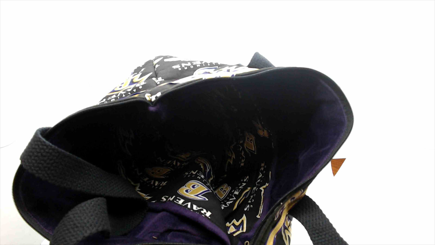 Baltimore Ravens Quilted Fabric Tote Bag – NFL Team Logo Purse