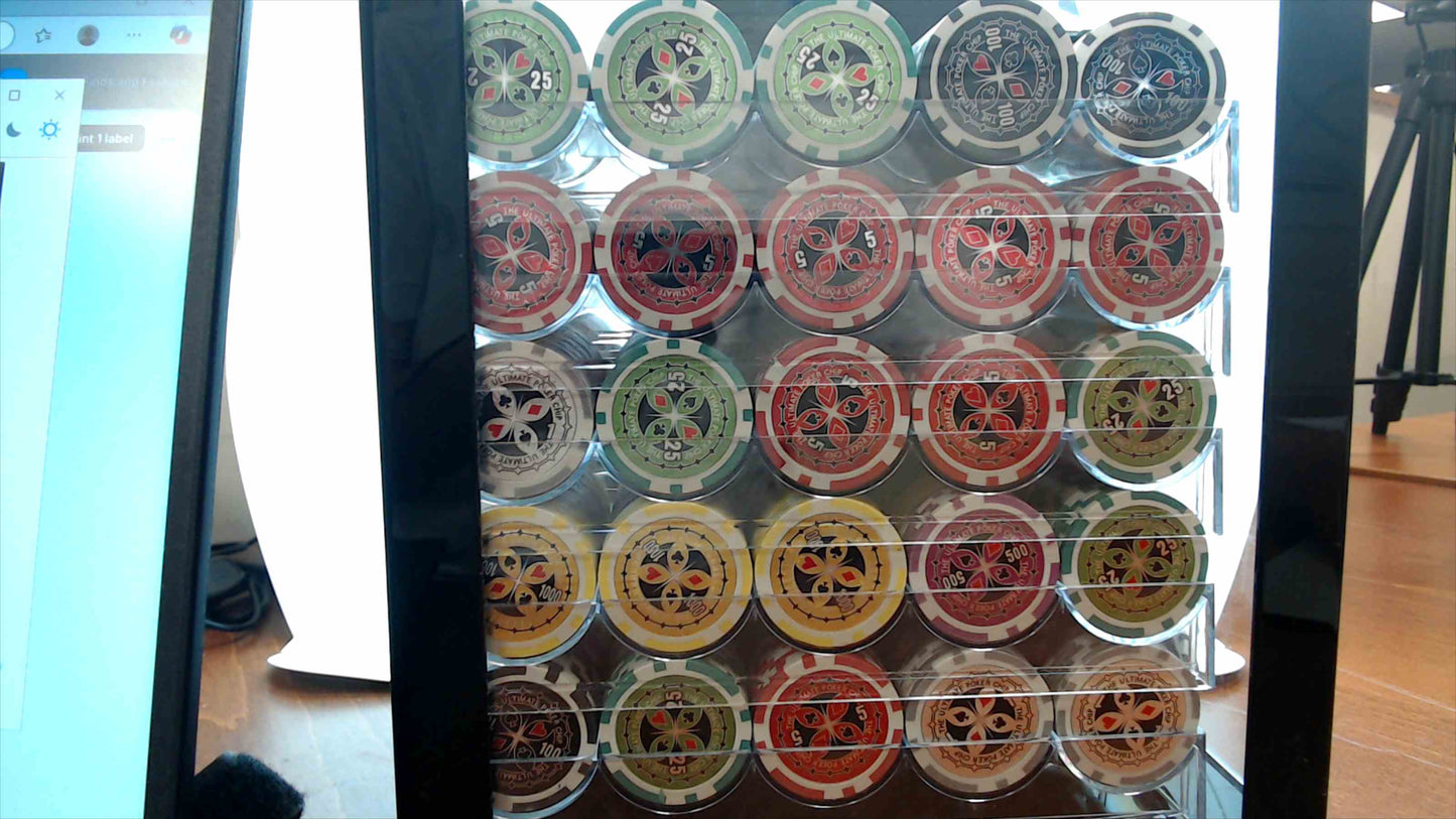 Ultimate Poker 500-Count Clay Composite Poker Chip Set with Acrylic Case & Denominations