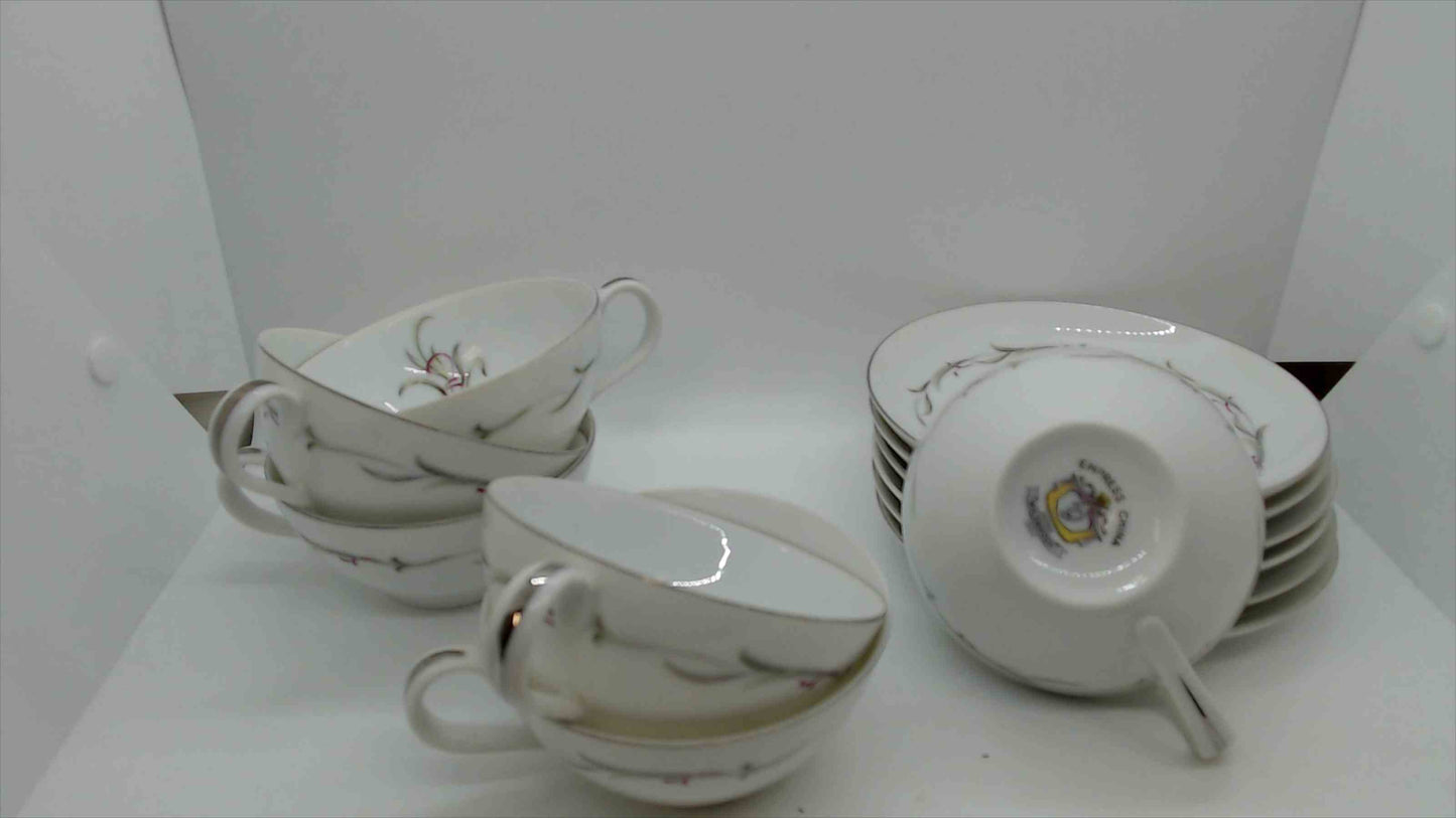 Vintage Empress China Tea Cup & Saucer Set – Japan (Set of 6)