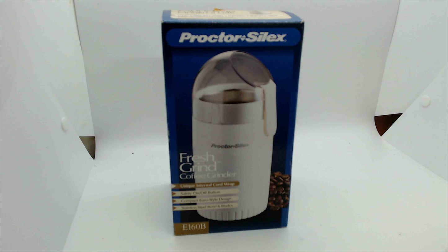 Proctor Silex Fresh Grind Electric Coffee Grinder – Model E160B (White, New in Box)