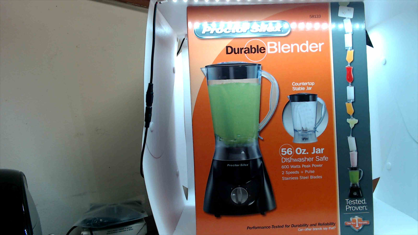 Proctor Silex Durable Blender with 56 Oz. Jar – 600W, 2-Speed + Pulse (Model 58133)