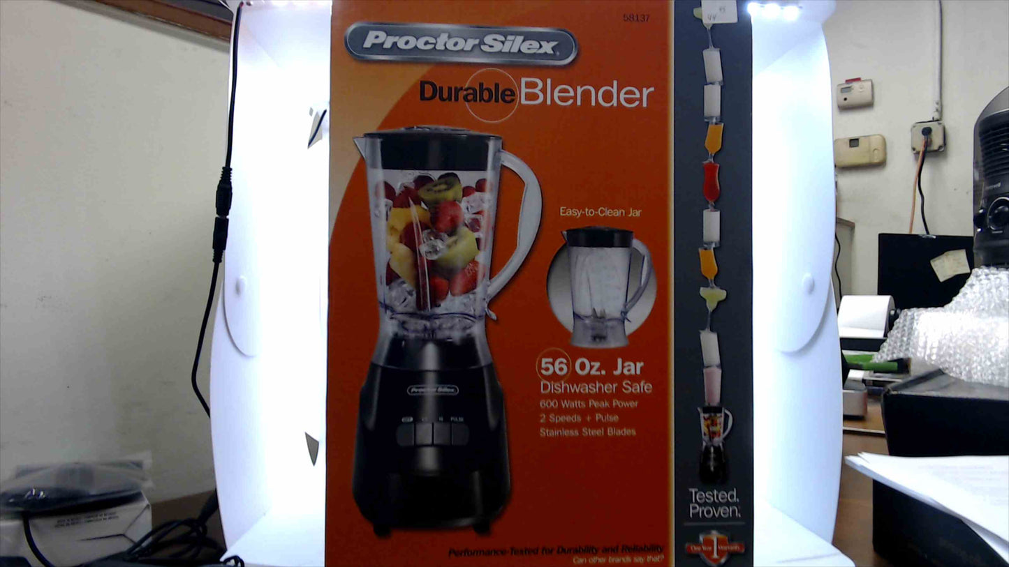Proctor Silex Durable Blender – 56 Oz. Dishwasher-Safe Jar, 600W Power (Model 58137)