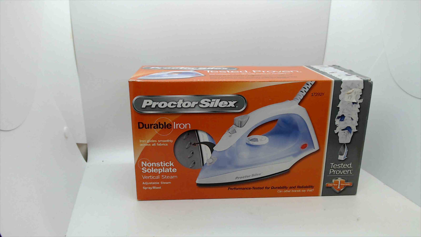 Proctor Silex Durable Steam Iron – Model 17292Y – Nonstick Soleplate & Vertical Steam – New in Box