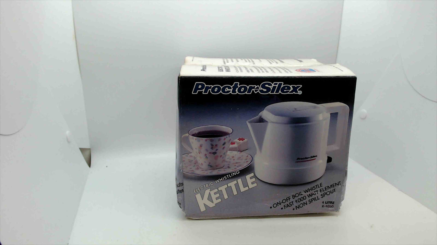 Proctor Silex Electric Whistling Kettle – 1 Liter – Fast Boil – Model K-1050 – New in Box