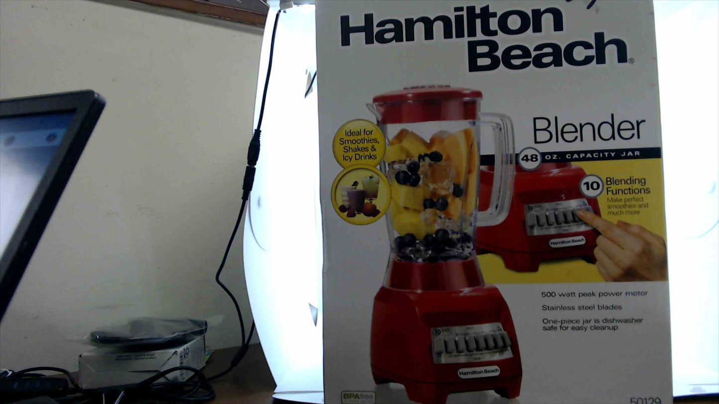 Hamilton Beach 10-Speed Blender with 48oz Jar – Red – Model 50129 – Brand New