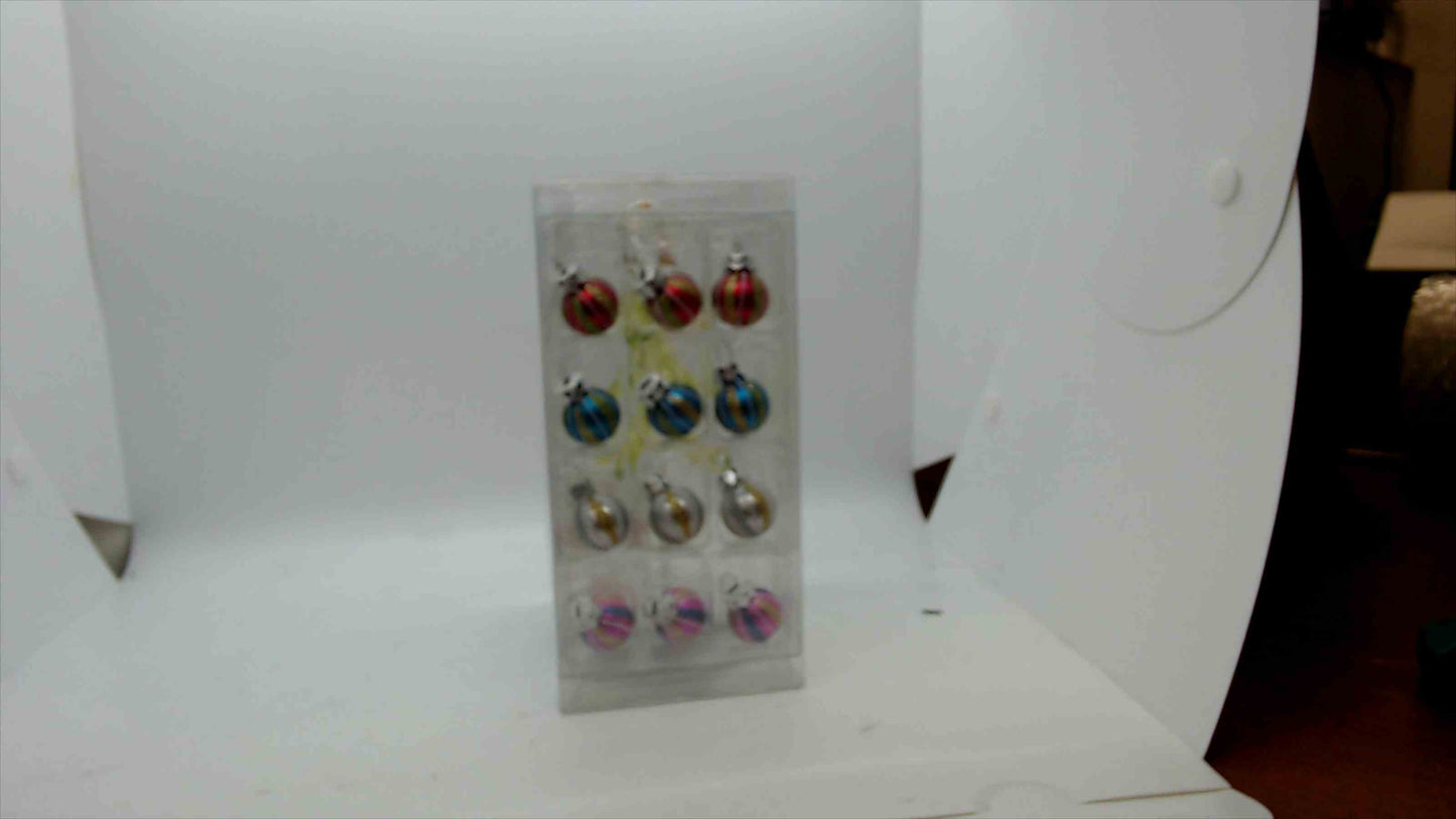 Ashland Tiny Treasures Mini Glass Christmas Tree with Ornaments – 13-Piece Set – New in Box