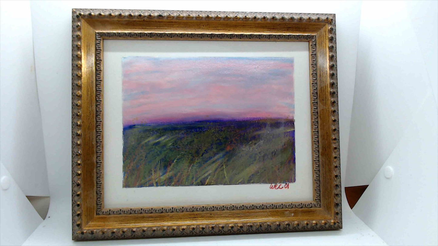 “5:00 AM on the Plains” by Wynn Creasy – Framed Original Oil Painting on Masonite – 10" x 8"