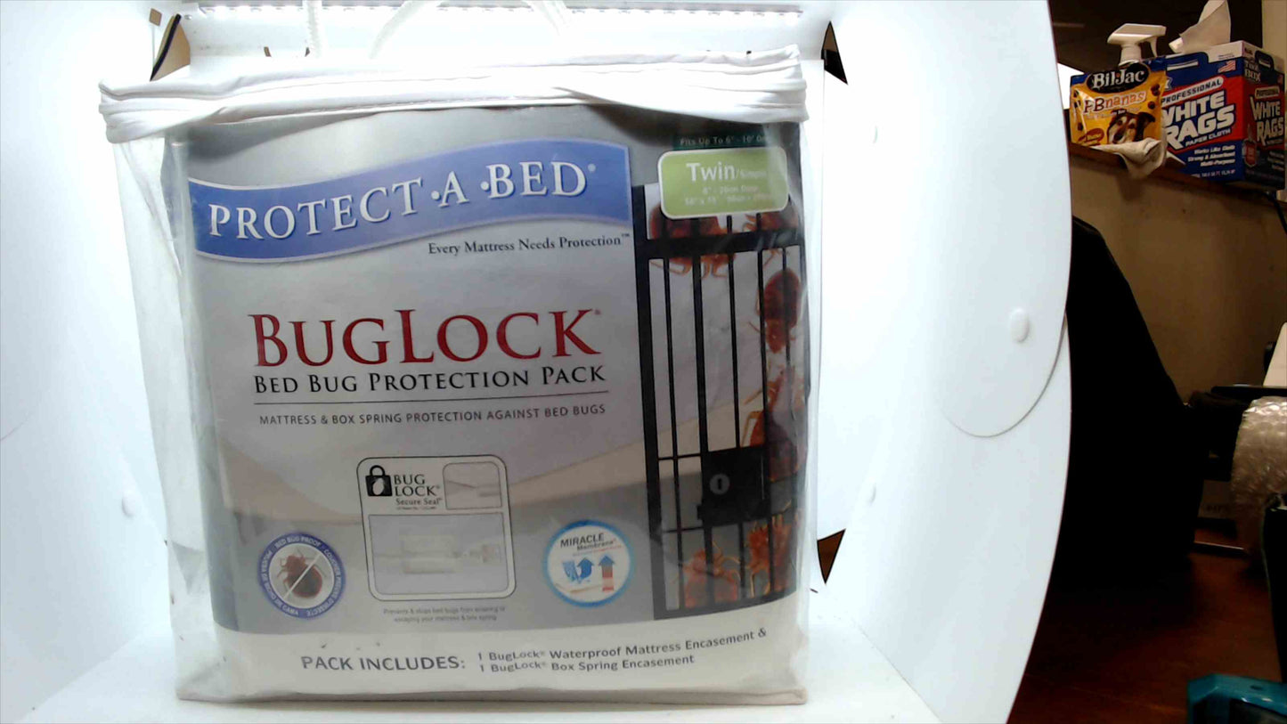 Protect-A-Bed BugLock Twin Size Bed Bug Protection Pack – Waterproof Mattress & Box Spring Encasement Brand New