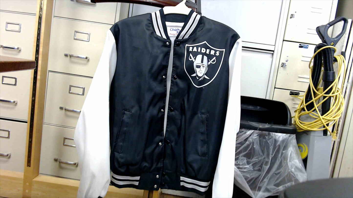 Vintage Chalk Line NFL Raiders Varsity Jacket - Size Medium - Excellent Condition