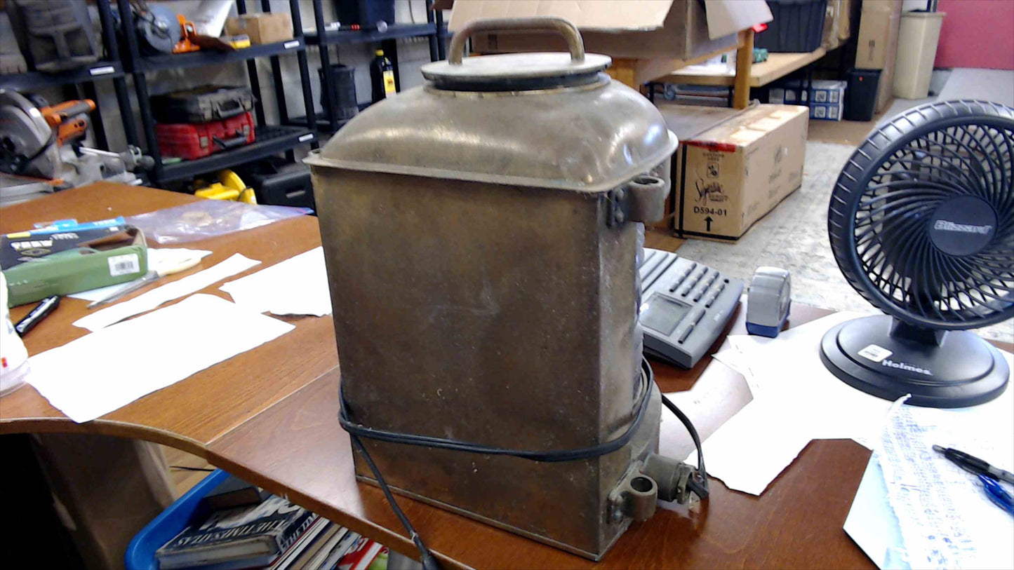 Vintage Perko Brass Marine Navigation Lantern – Purple Fresnel Lens – Electrified