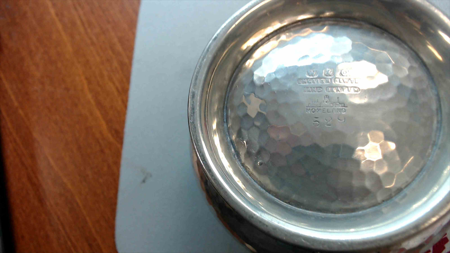 Vintage English Pewter Tea Set by Homeland Sheffield – 5 Piece Hand Hammered Set