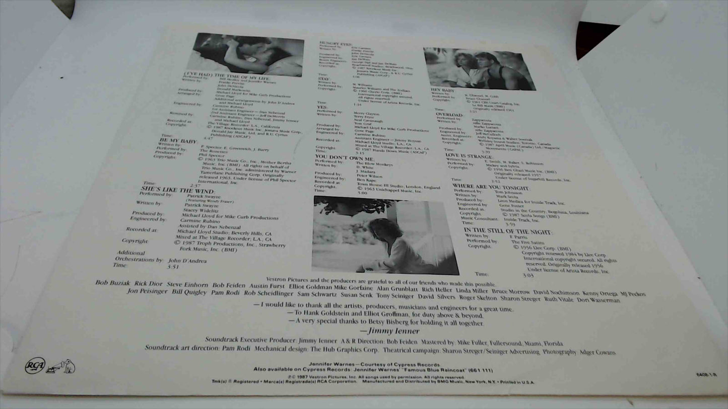 Dirty Dancing Original Soundtrack Vinyl LP - Excellent Like New Condition (1987 RCA Release)