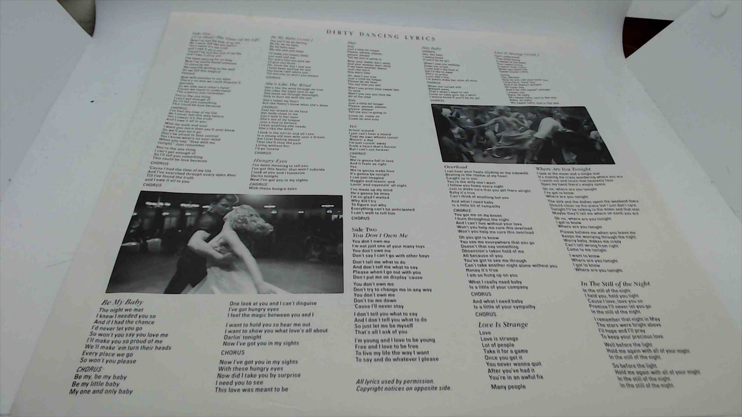 Dirty Dancing Original Soundtrack Vinyl LP - Excellent Like New Condition (1987 RCA Release)