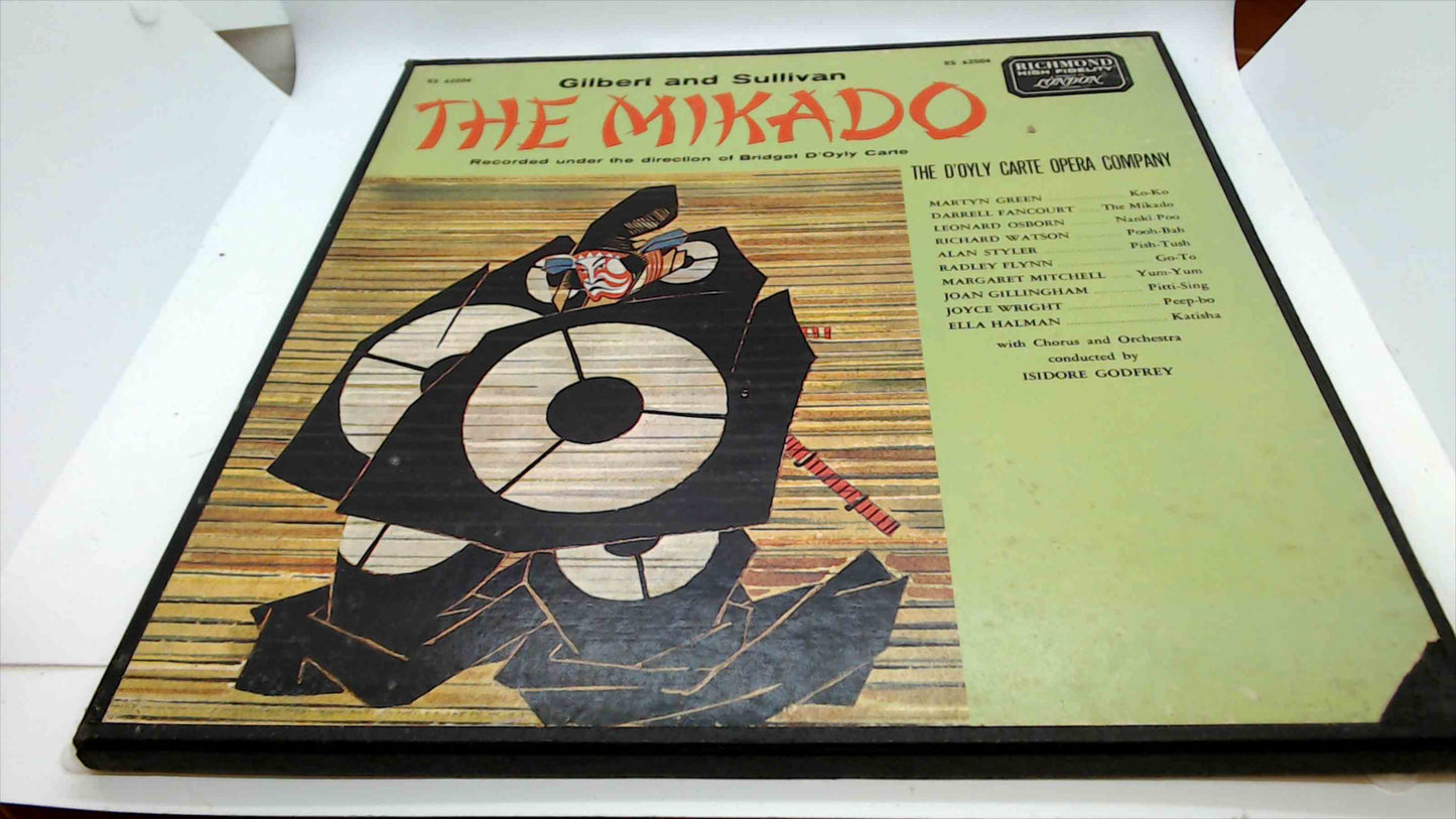 🎵 The Mikado 2-Record Set by Gilbert & Sullivan – D’Oyly Carte Opera Co. – Richmond High Fidelity – VG+ Vinyl
