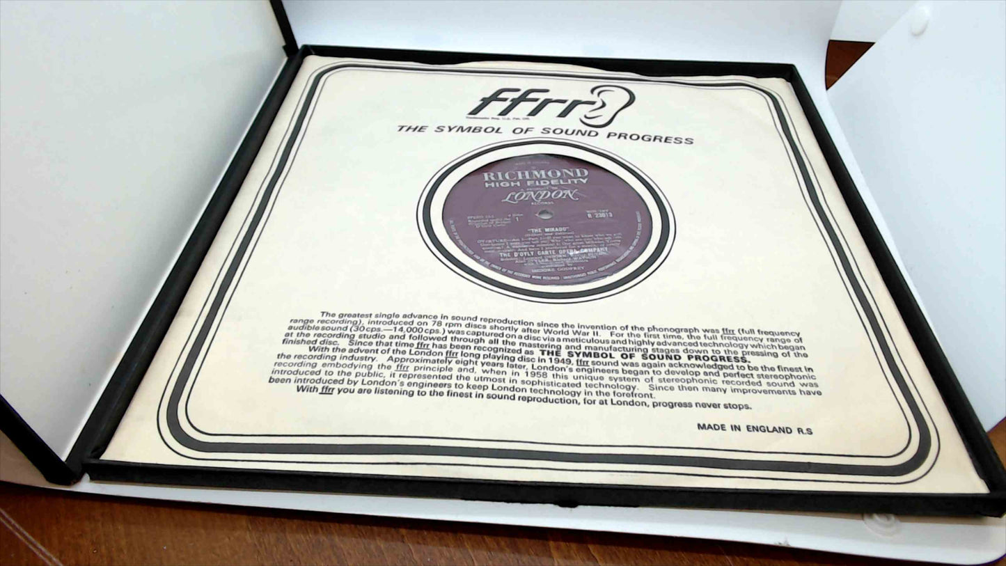 🎵 The Mikado 2-Record Set by Gilbert & Sullivan – D’Oyly Carte Opera Co. – Richmond High Fidelity – VG+ Vinyl
