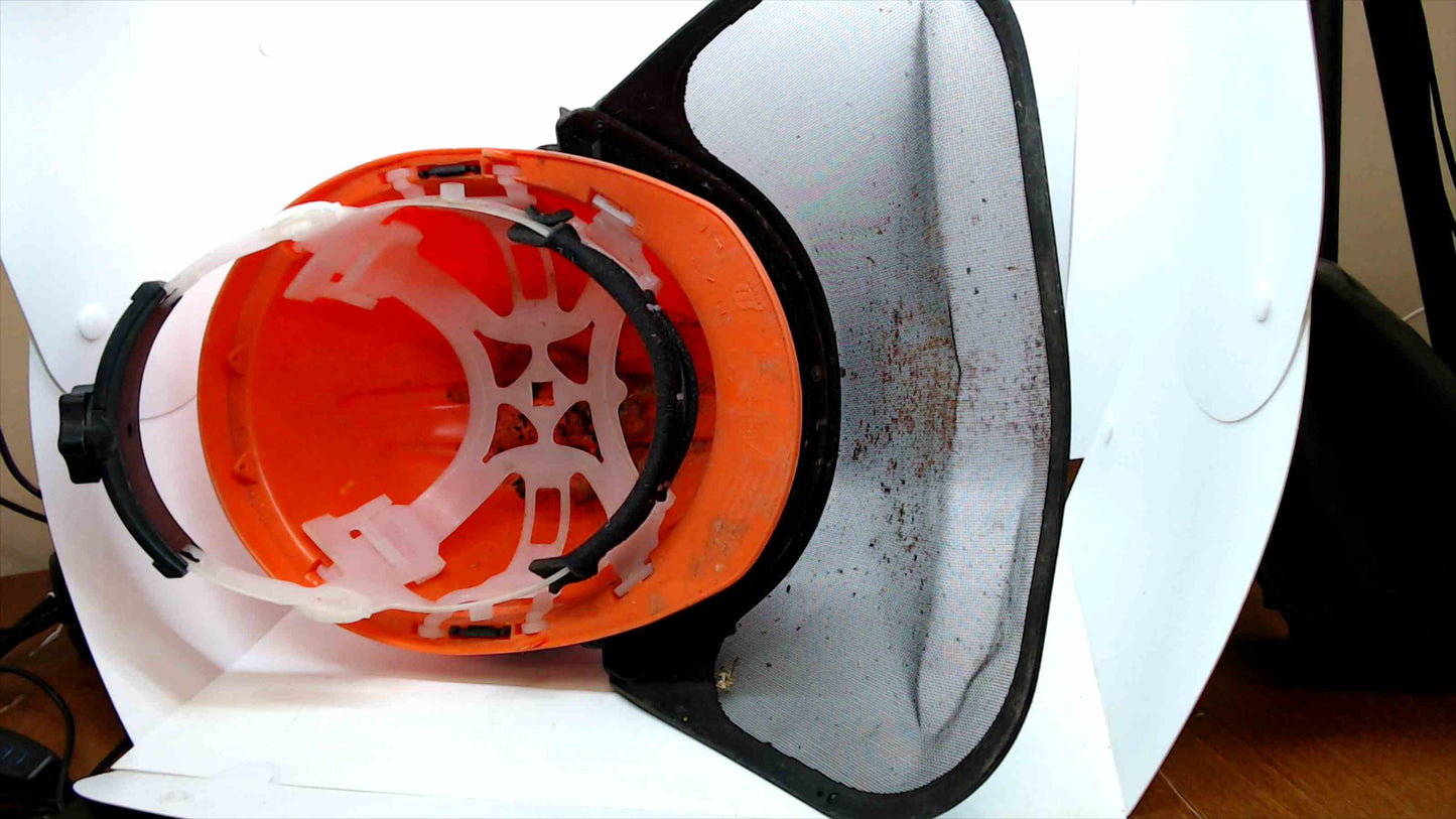 Forestry Safety Helmet w/ Mesh Face Shield & Ear Protection - Orange