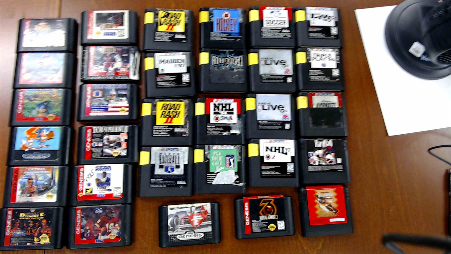 🎮 Sega Genesis Console Bundle w/ 35+ Games, Controller, Power & AV Cables – Tested & Working