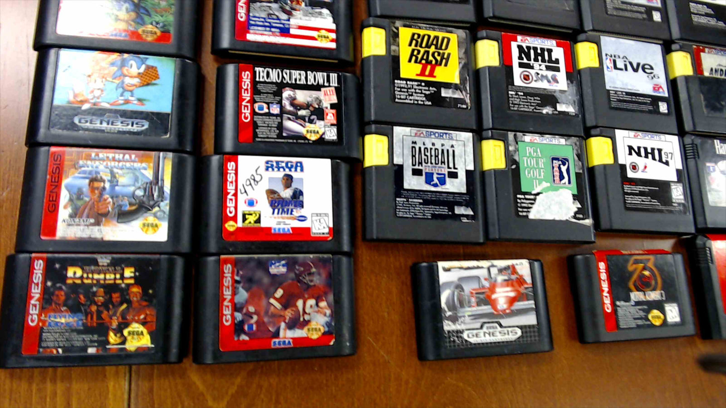 🎮 Sega Genesis Console Bundle w/ 35+ Games, Controller, Power & AV Cables – Tested & Working