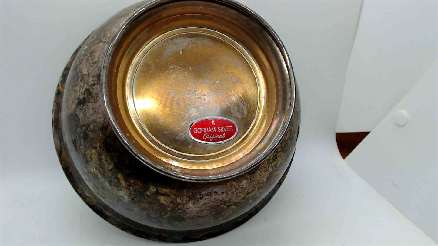 Vintage Gorham Silver Original Footed Serving Bowl – Tarnished Patina