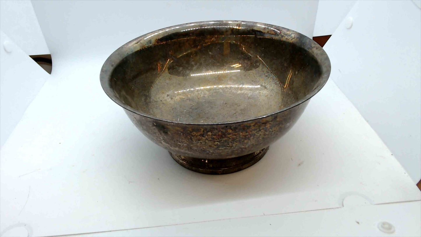 Vintage Gorham Silver Original Footed Serving Bowl – Tarnished Patina