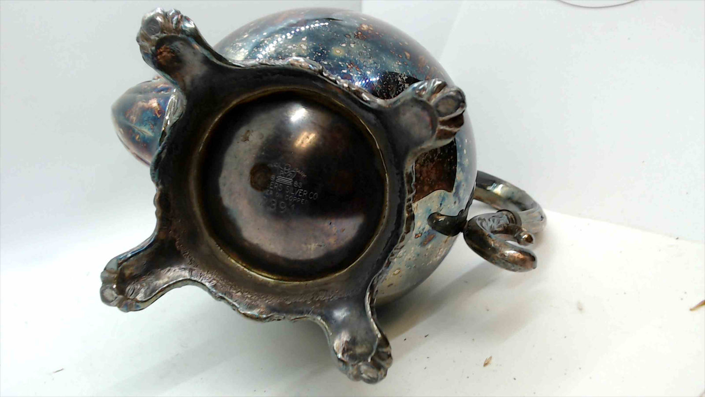 Vintage F.B. Rogers Silver Co. 2391 Silver on Copper Ornate Coffee/Tea Pot