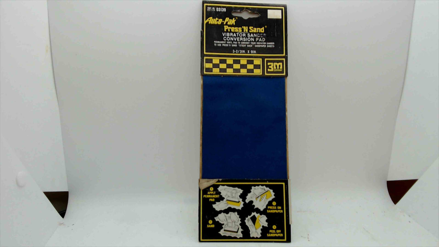 3M Auto-Pak Press ’N Sand Vibrator Sander Conversion Pad – 3 ⅔″ × 9″ (Part No. 03139)