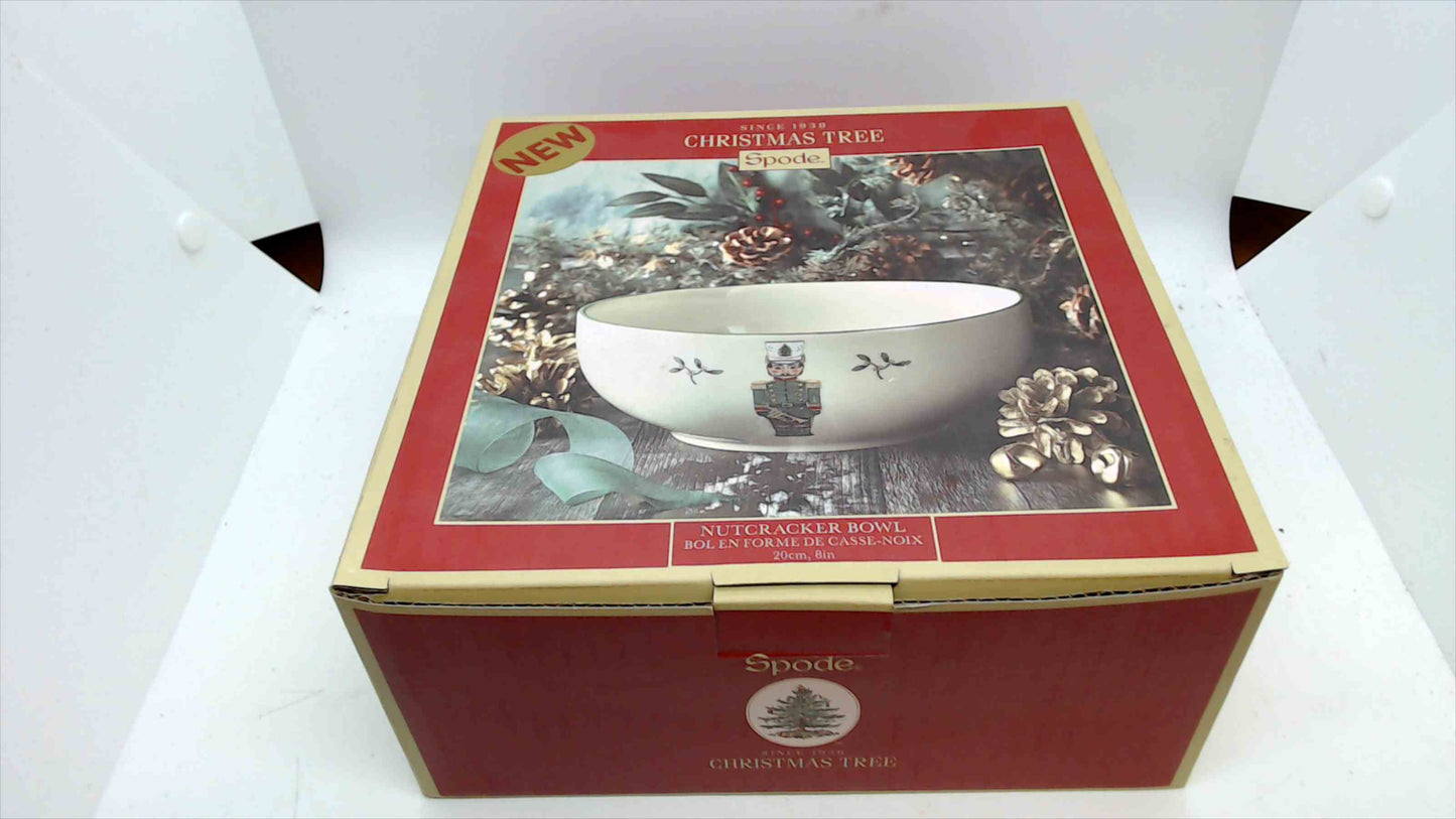 Spode Christmas Tree Nutcracker Bowl – 8" Holiday Porcelain, Dishwasher/Microwave/Freezer Safe