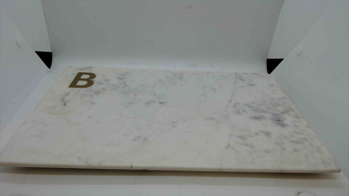 White Marble Monogram “B” Cheese Board / Serving Tray / Cutting Board