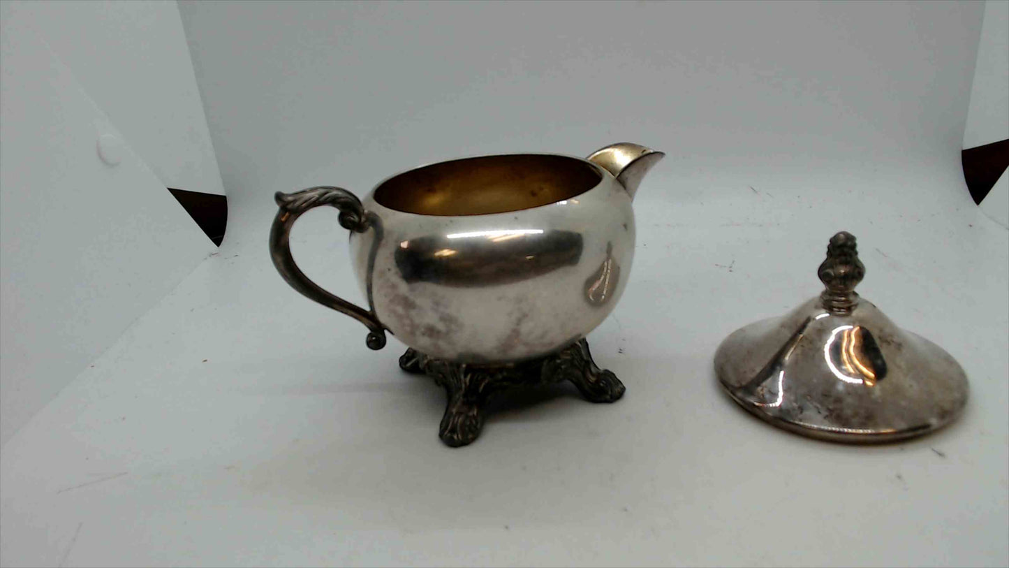 Antique F.B. Rogers Silver Co. 1883 Silverplate Creamer with Lid