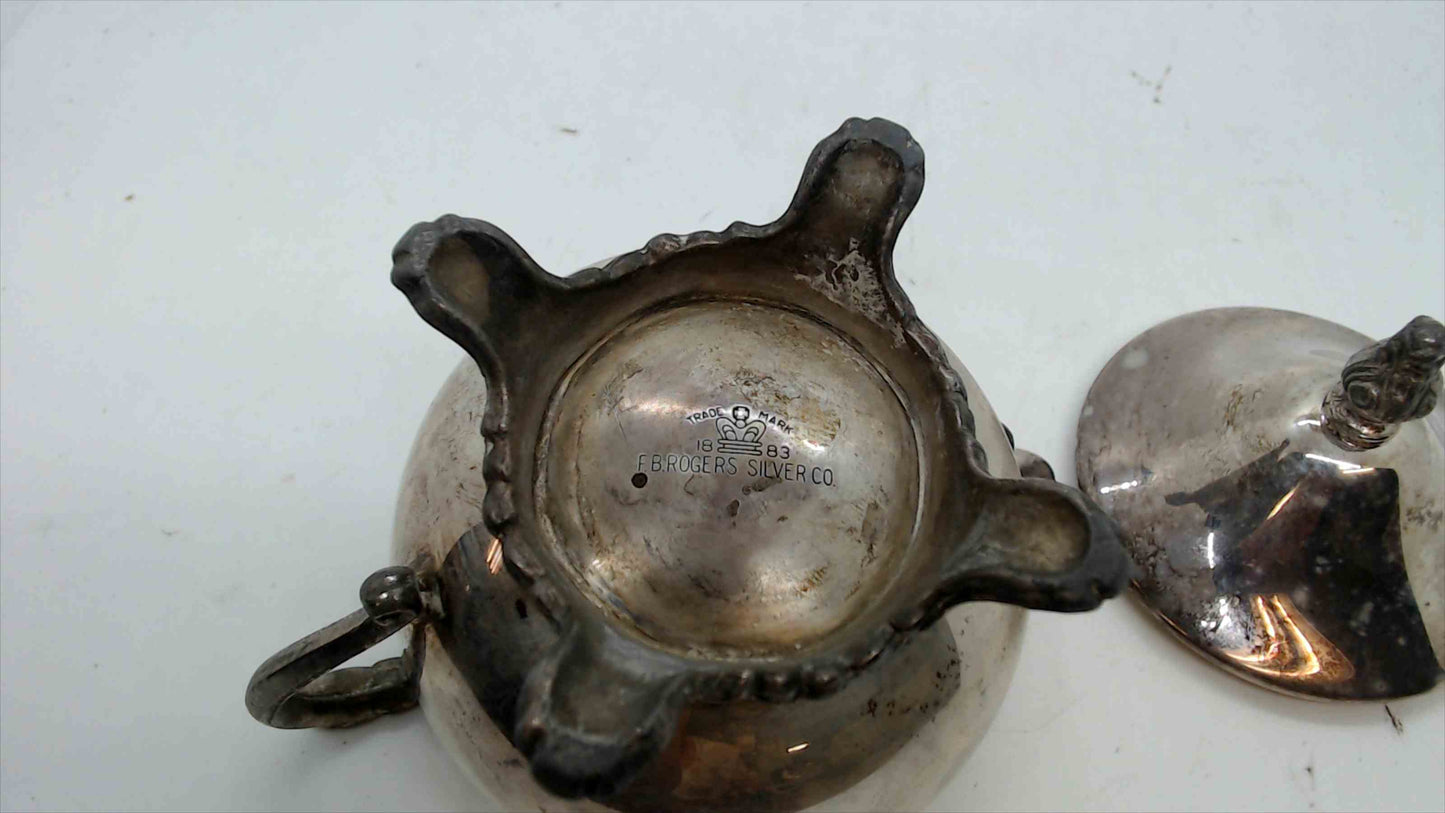 Antique F.B. Rogers Silver Co. 1883 Silverplate Creamer with Lid