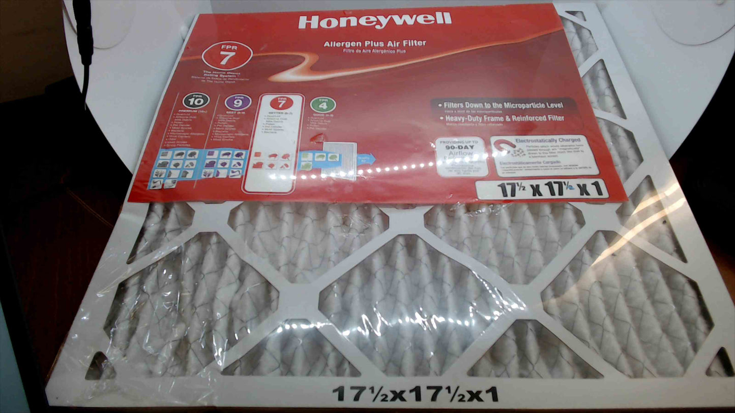 Honeywell Allergen Plus Air Filter 17.5x17.5x1 – FPR 7, New in Package