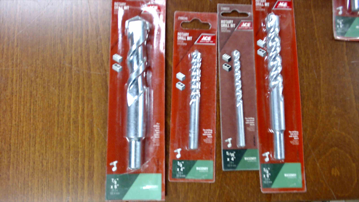 Bundle of ACE Rotary Masonry Drill Bits – Mixed Sizes (31 Pieces)