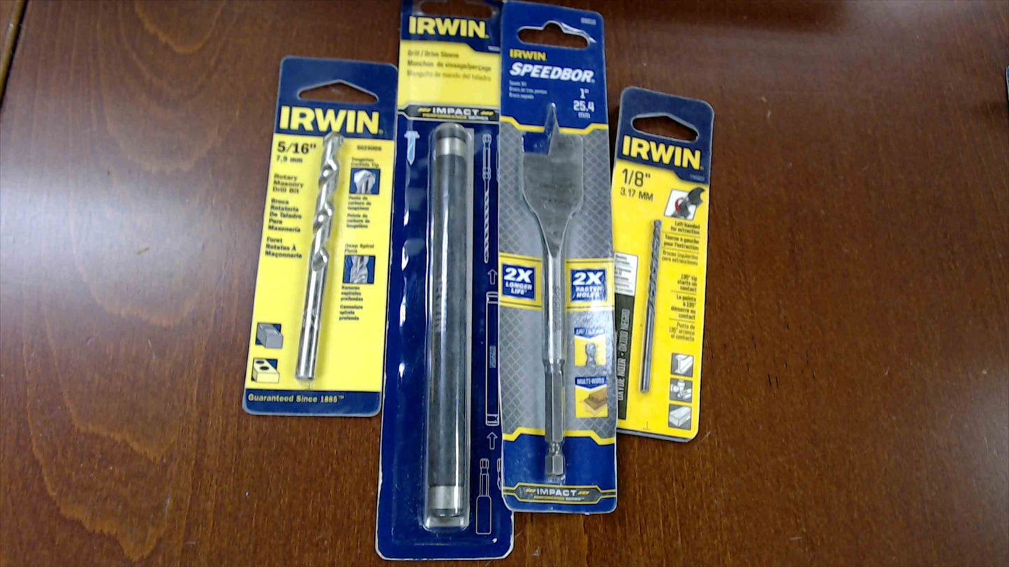 Irwin Tools 67-Piece Lot – Drill Bits, Extractors, Taps, Dies & Accessories (New)