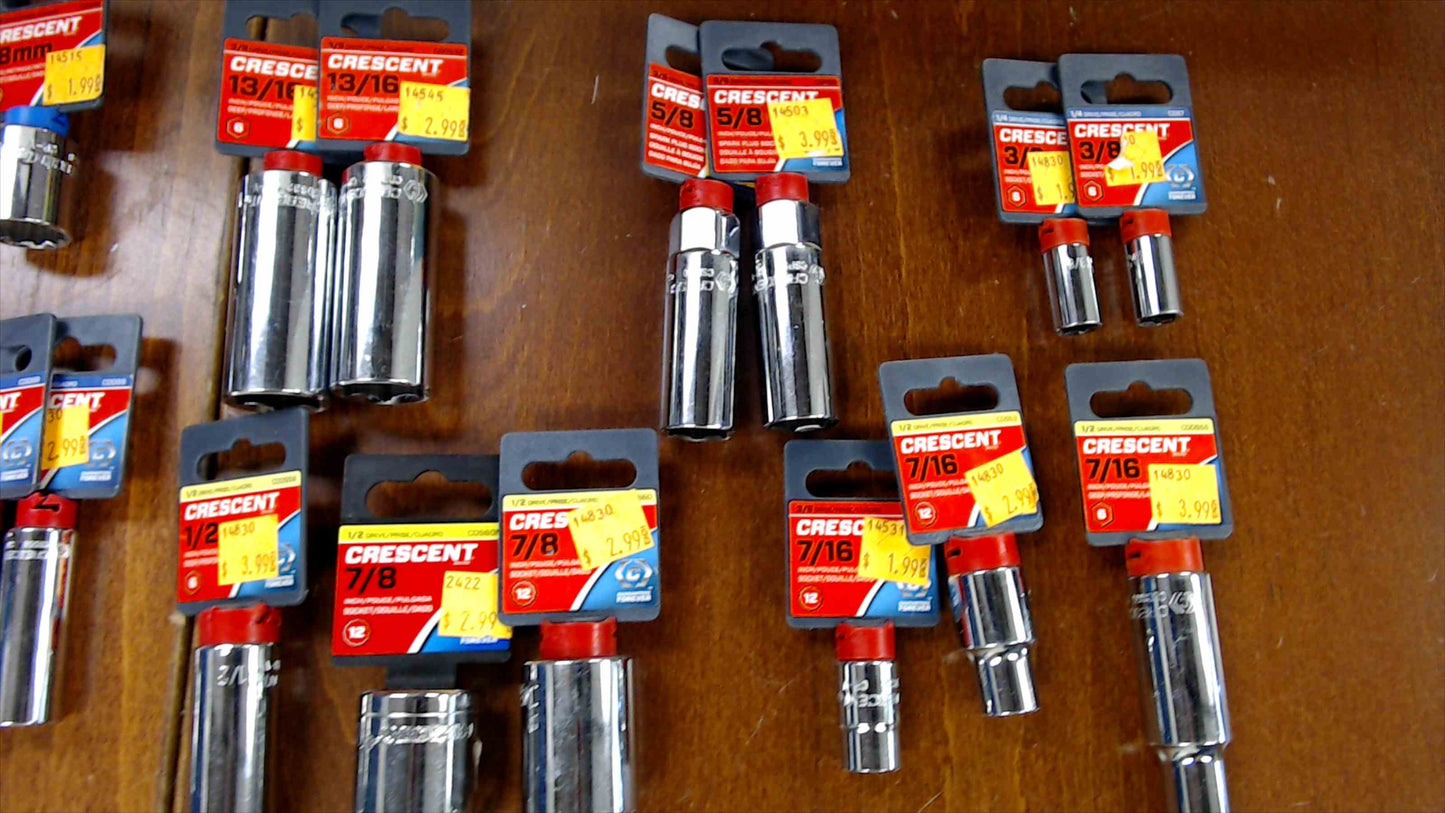 Crescent 26-Piece SAE & Metric Socket Bundle – Standard & Deep Well