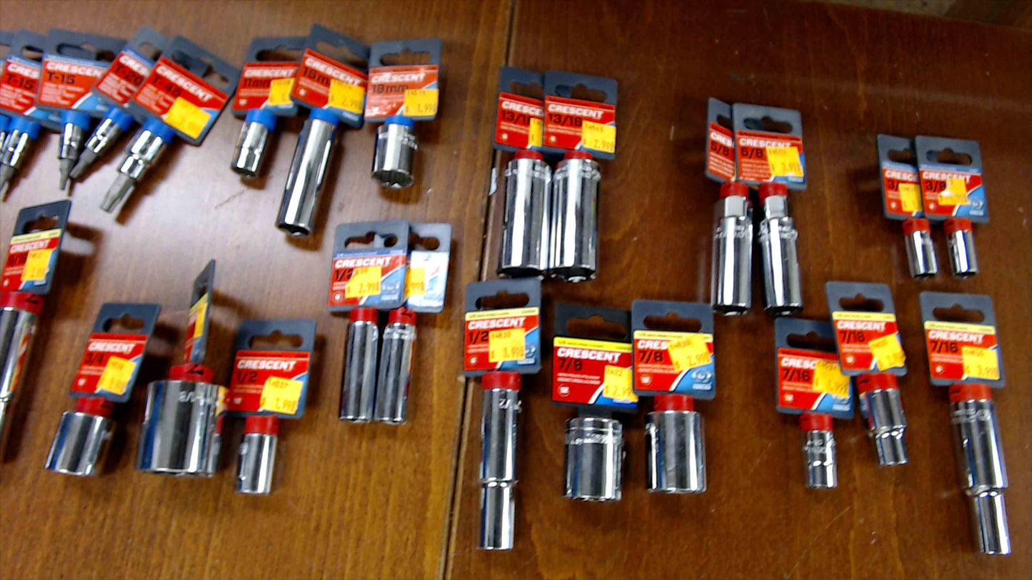 Crescent 26-Piece SAE & Metric Socket Bundle – Standard & Deep Well