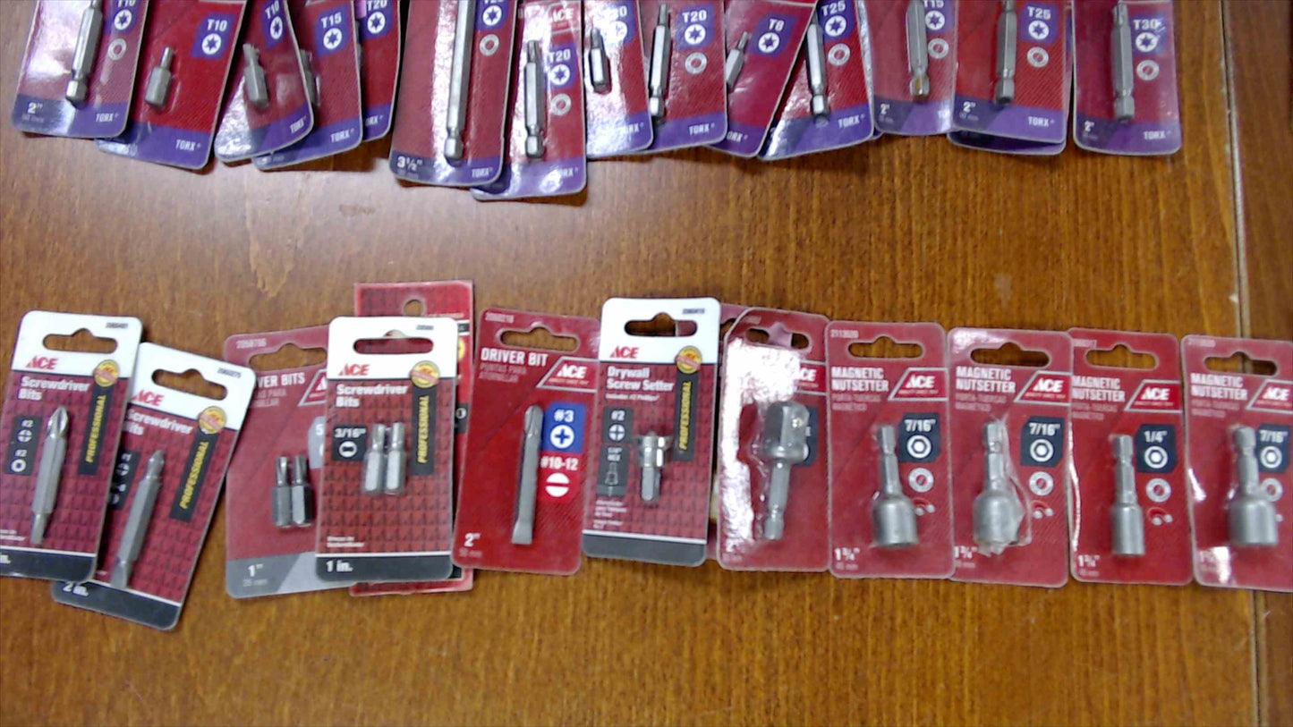 Ace Hardware Driver Bit & Hex Die Bundle – 126 Piece Lot - New in Packaging
